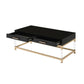 ACME Adiel Coffee Table, Black & Gold Finish