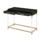 ACME Adiel Console Table, Black & Gold Finish