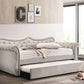 ACME Adkins Daybed & Trundle, Beige Fabric