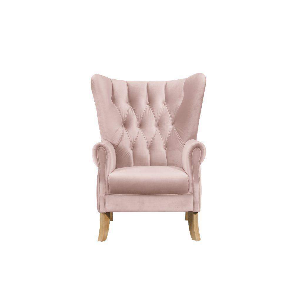 ACME Adonis Accent Chair, Blush Pink Velvet