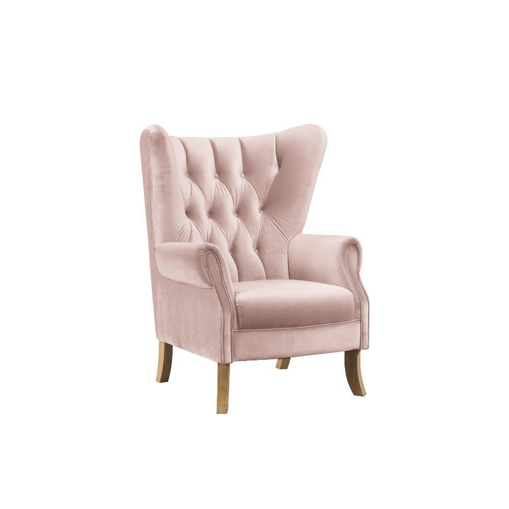 ACME Adonis Accent Chair, Blush Pink Velvet