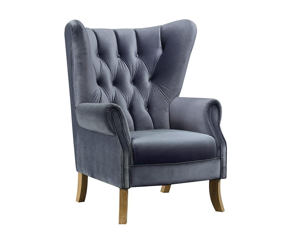 ACME Adonis Accent Chair, Gray Velvet