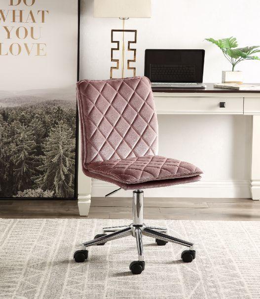 ACME Aestris Office Chair, Pink Velvet