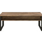 ACME Aflo Coffee Table, Weathered Oak & Black Finish