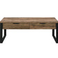 ACME Aflo Coffee Table, Weathered Oak & Black Finish