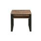 ACME Aflo End Table, Weathered Oak & Black Finish