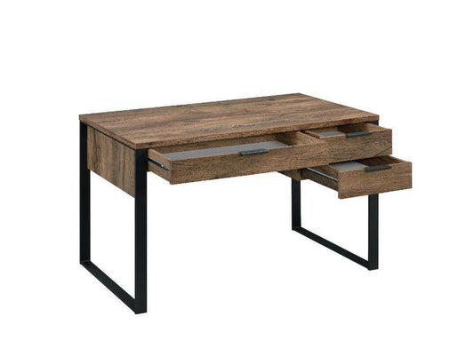 ACME Aflo Writing Desk,  Weathered Oak & Black Finish