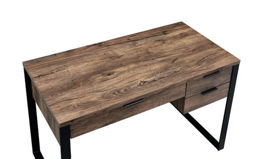 ACME Aflo Writing Desk,  Weathered Oak & Black Finish