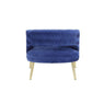 ACME Aistil Accent Chair, Blue Velvet & Gold Finish