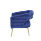 ACME Aistil Accent Chair, Blue Velvet & Gold Finish