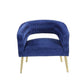 ACME Aistil Accent Chair, Blue Velvet & Gold Finish