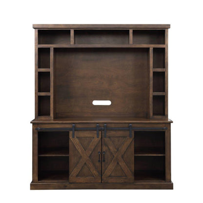 ACME Aksel Entertainment Center w/Fireplace, Walnut