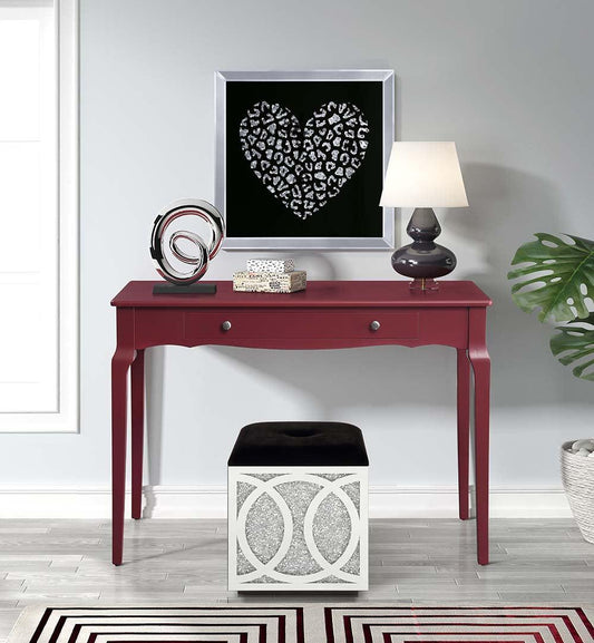 ACME Alsen Console Table, Red Finish