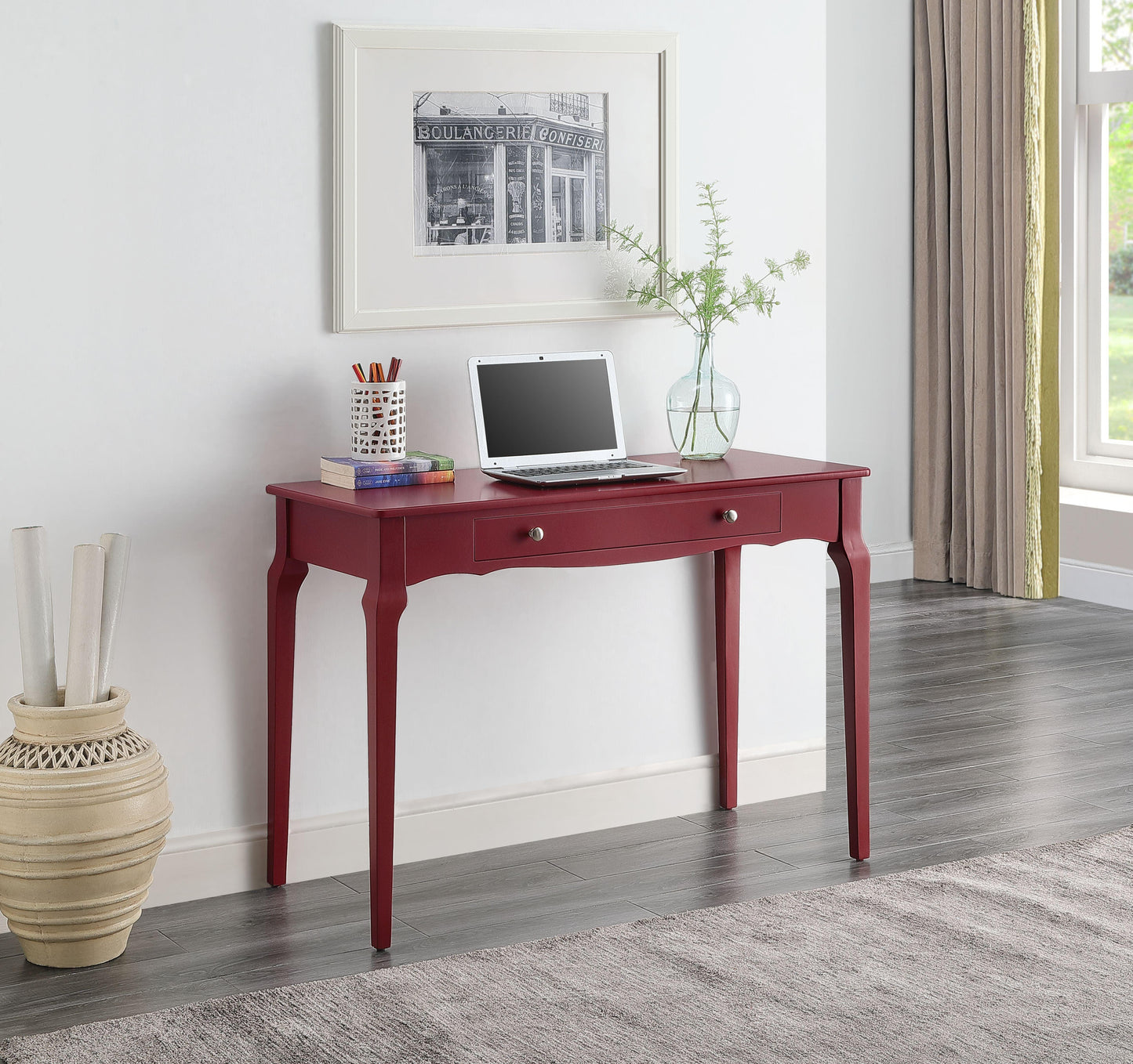 ACME Alsen Console Table, Red Finish