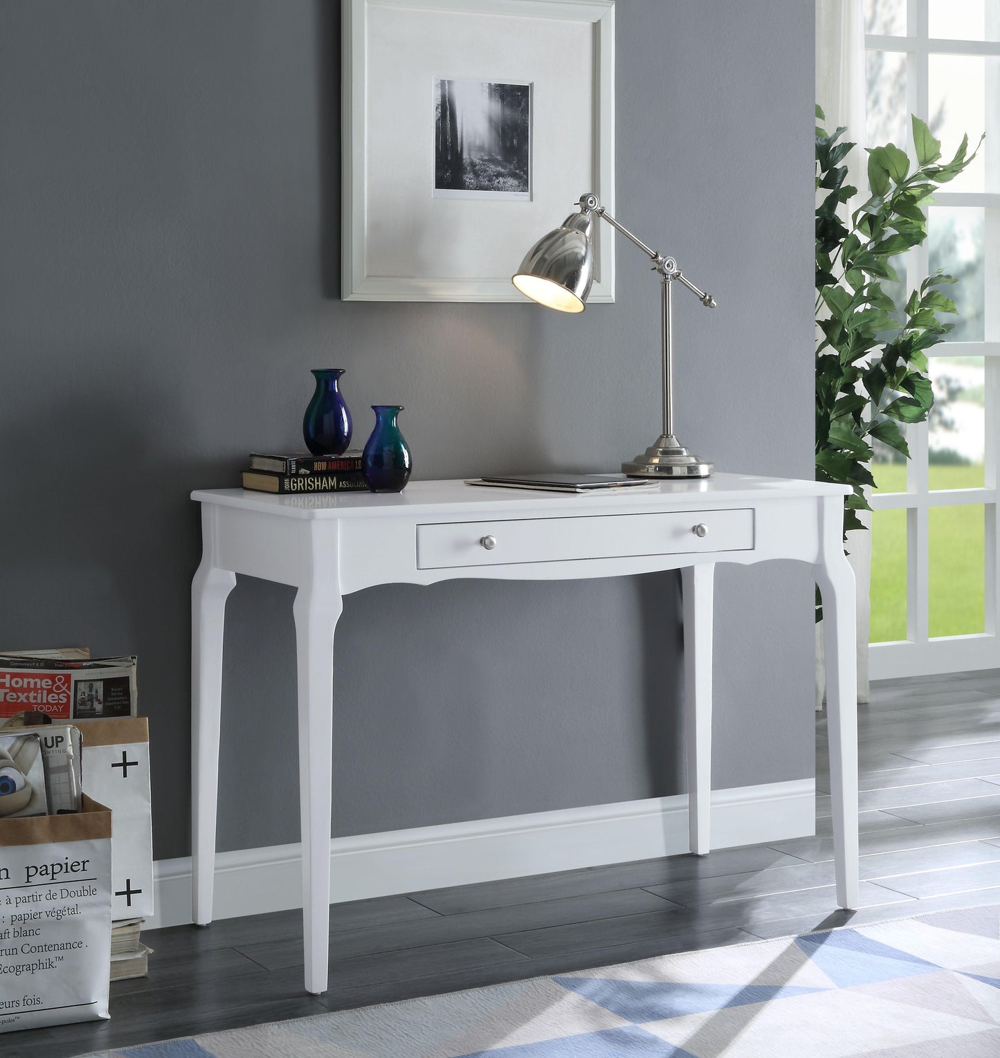 ACME Alsen Console Table, White Finish