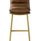 ACME Alsey Bar Chair (1Pc), Saddle Brown Top Grain Leather