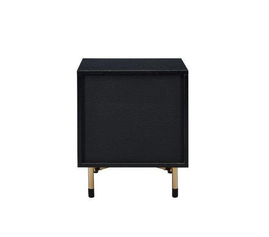 ACME Alston Accent Table, Black & Champagne