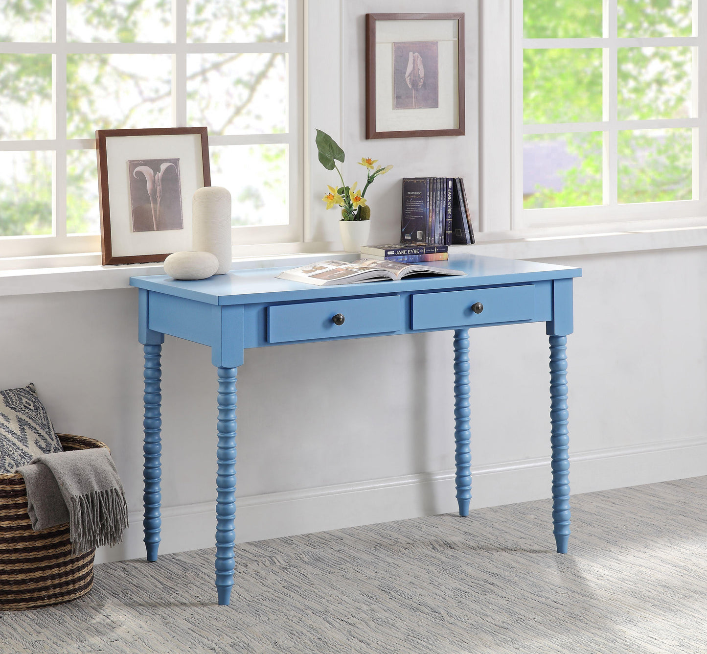 ACME Altmar Console Table, Blue Finish