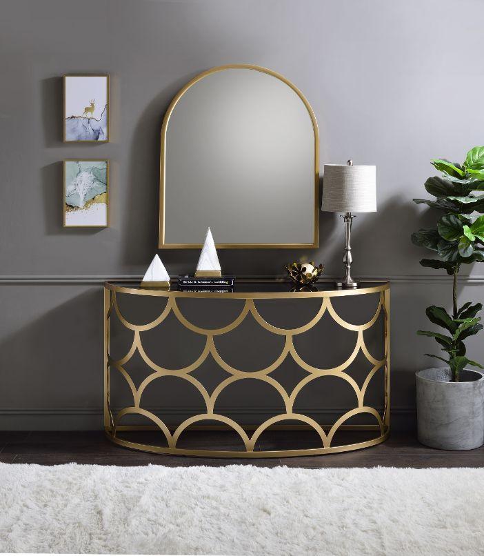 Altus Console Table, Gold Finish