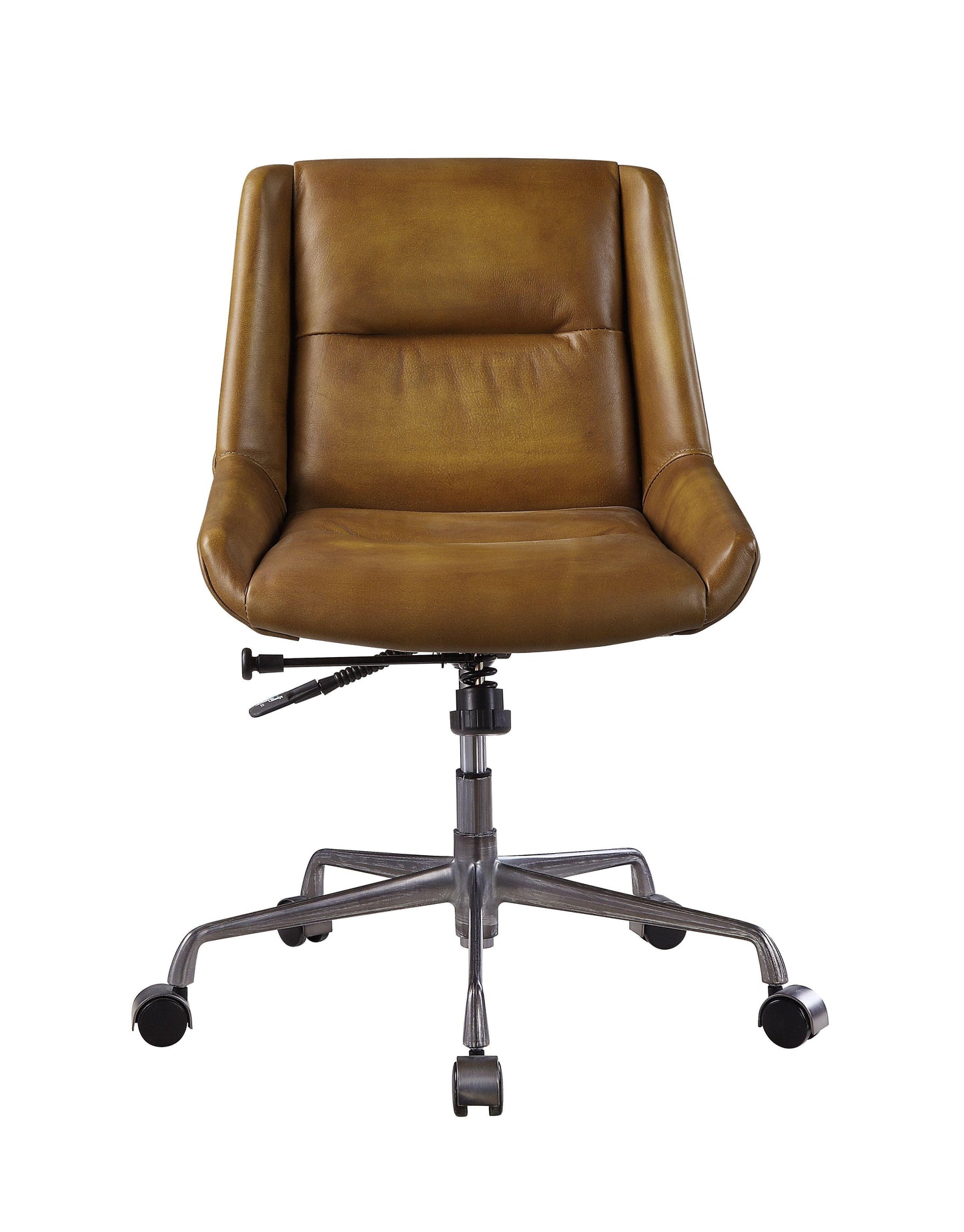 ACME Ambler Executive Office Chair, Saddle Brown Top Grain Leather