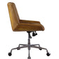 ACME Ambler Executive Office Chair, Saddle Brown Top Grain Leather