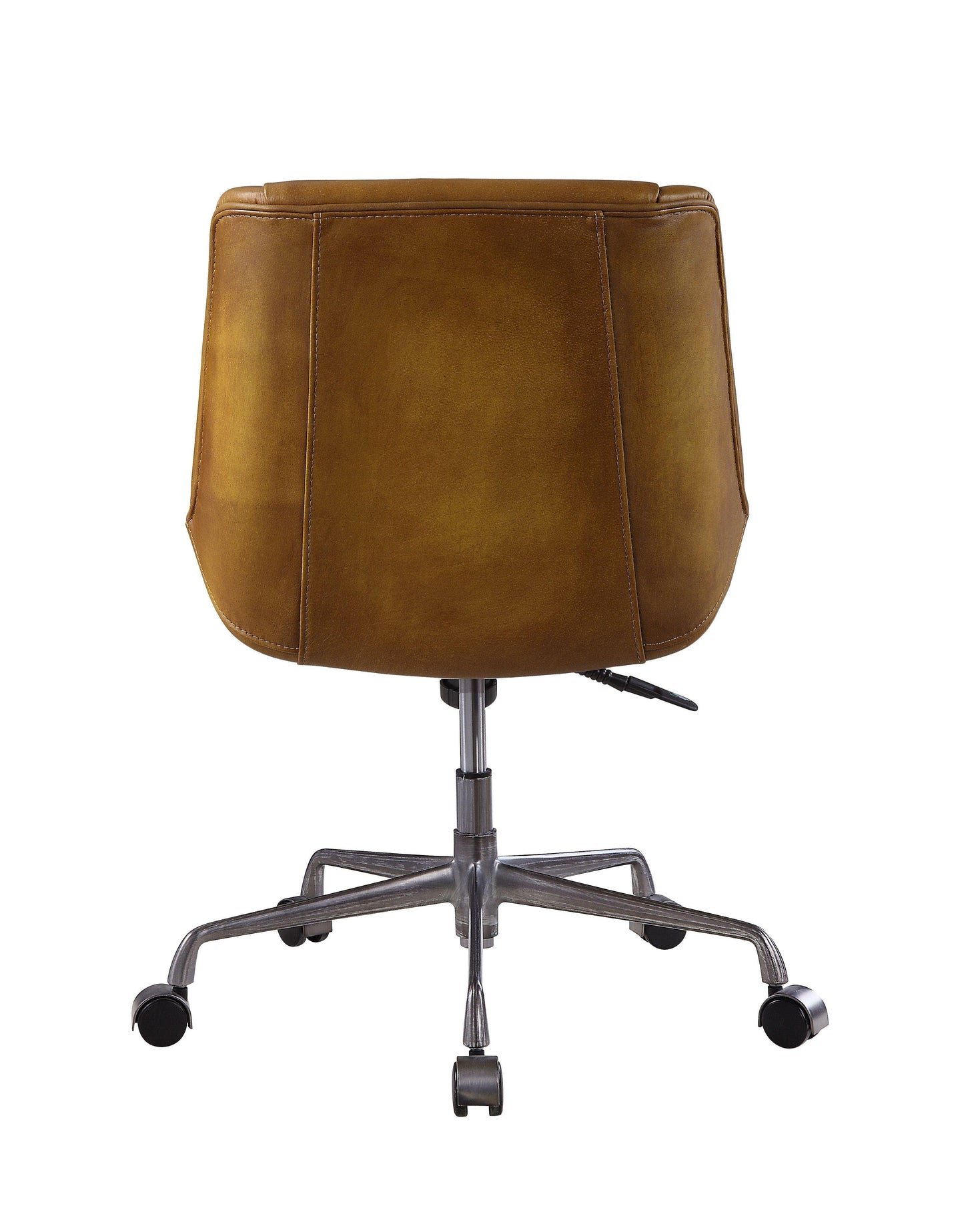 ACME Ambler Executive Office Chair, Saddle Brown Top Grain Leather