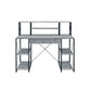 Amiel Writing / Music Recording Studio Desk, Faux Concrete & Black