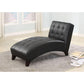 ACME Anna Lounge Chaise, Black PU