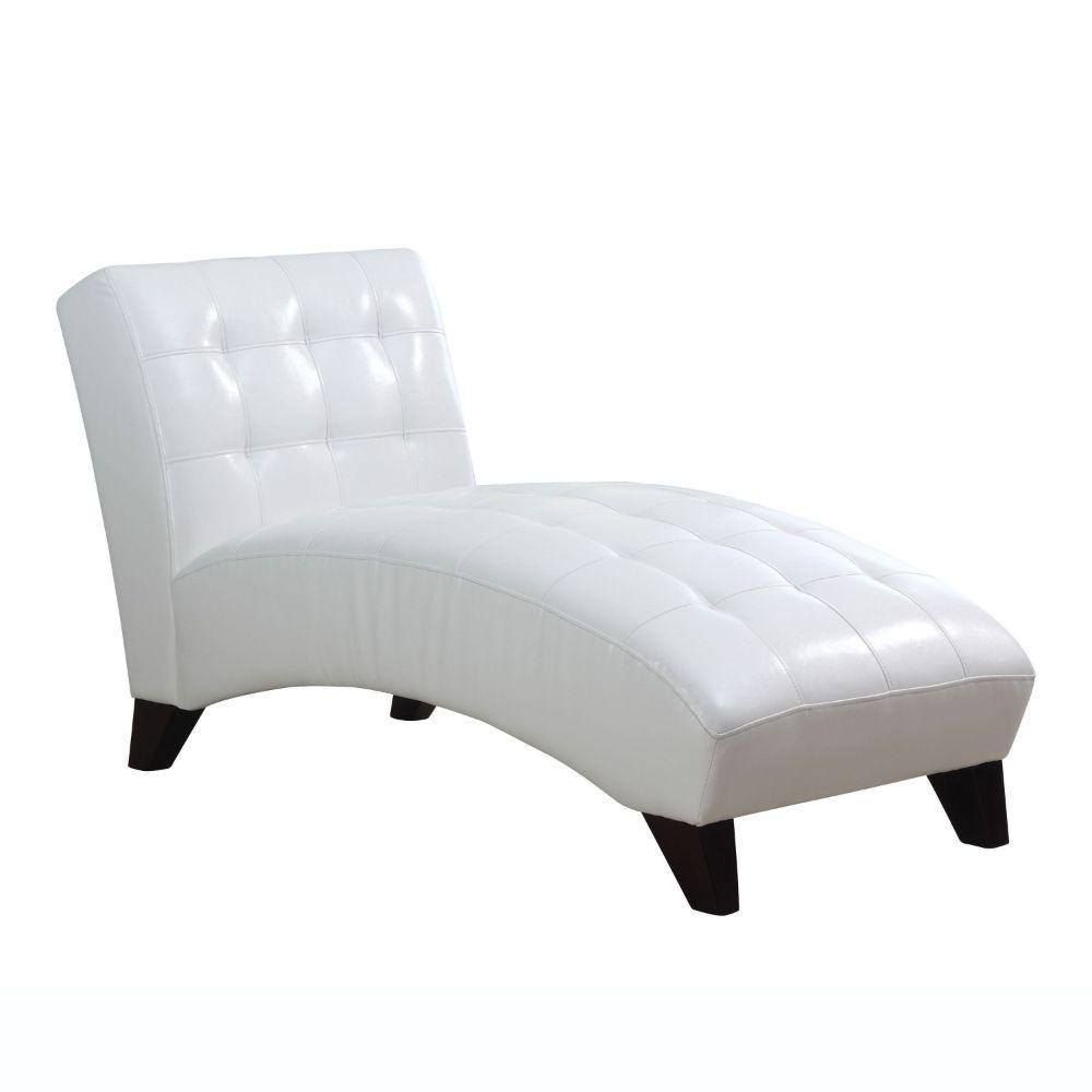 ACME Anna Lounge Chaise, White PU