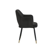 ACME Applewood Accent Chair, Black Velvet & Gold