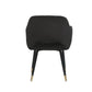 ACME Applewood Accent Chair, Black Velvet & Gold