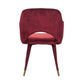 ACME Applewood Accent Chair, Bordeaux-Red Velvet & Gold