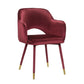 ACME Applewood Accent Chair, Bordeaux-Red Velvet & Gold