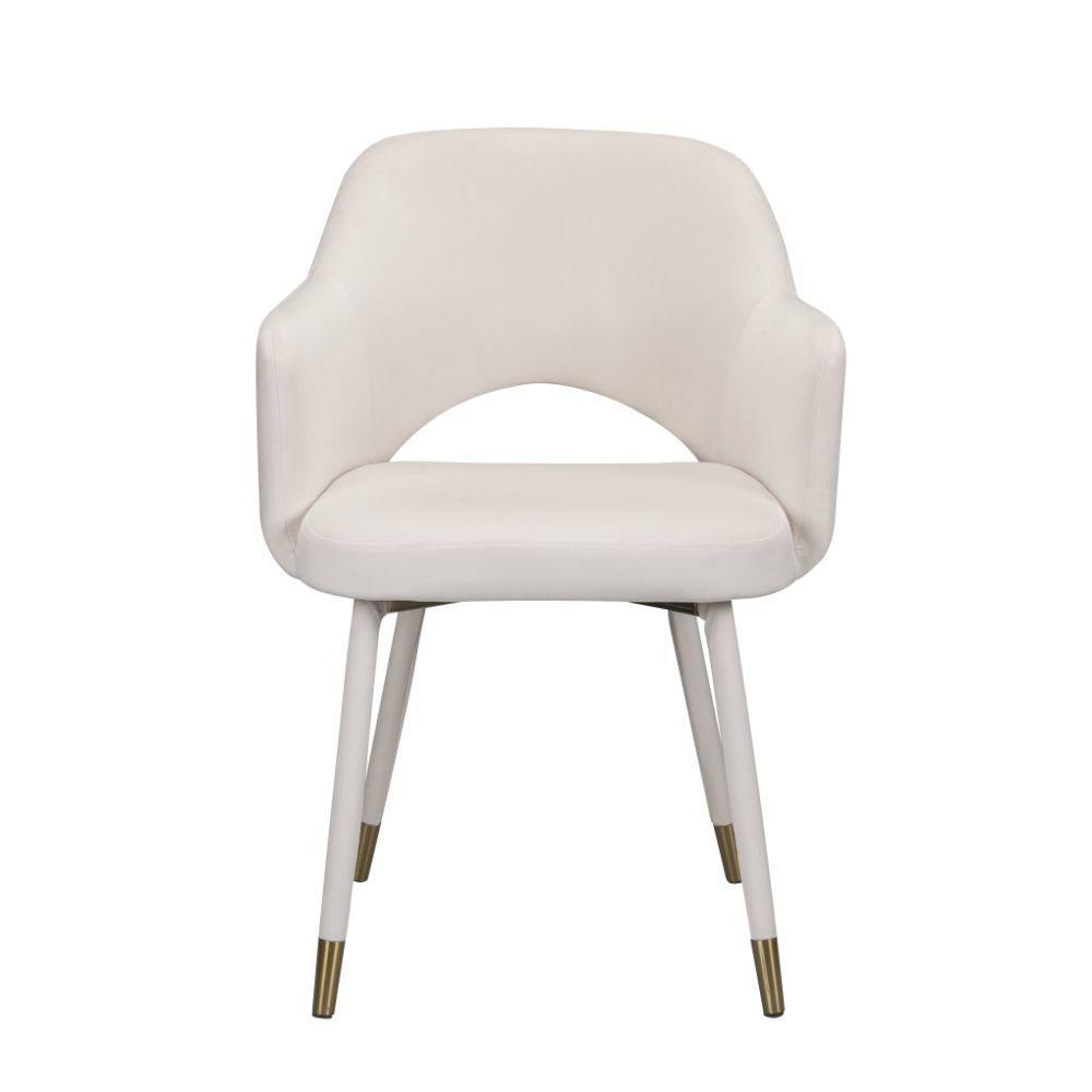 ACME Applewood Accent Chair, Cream Velvet & Gold