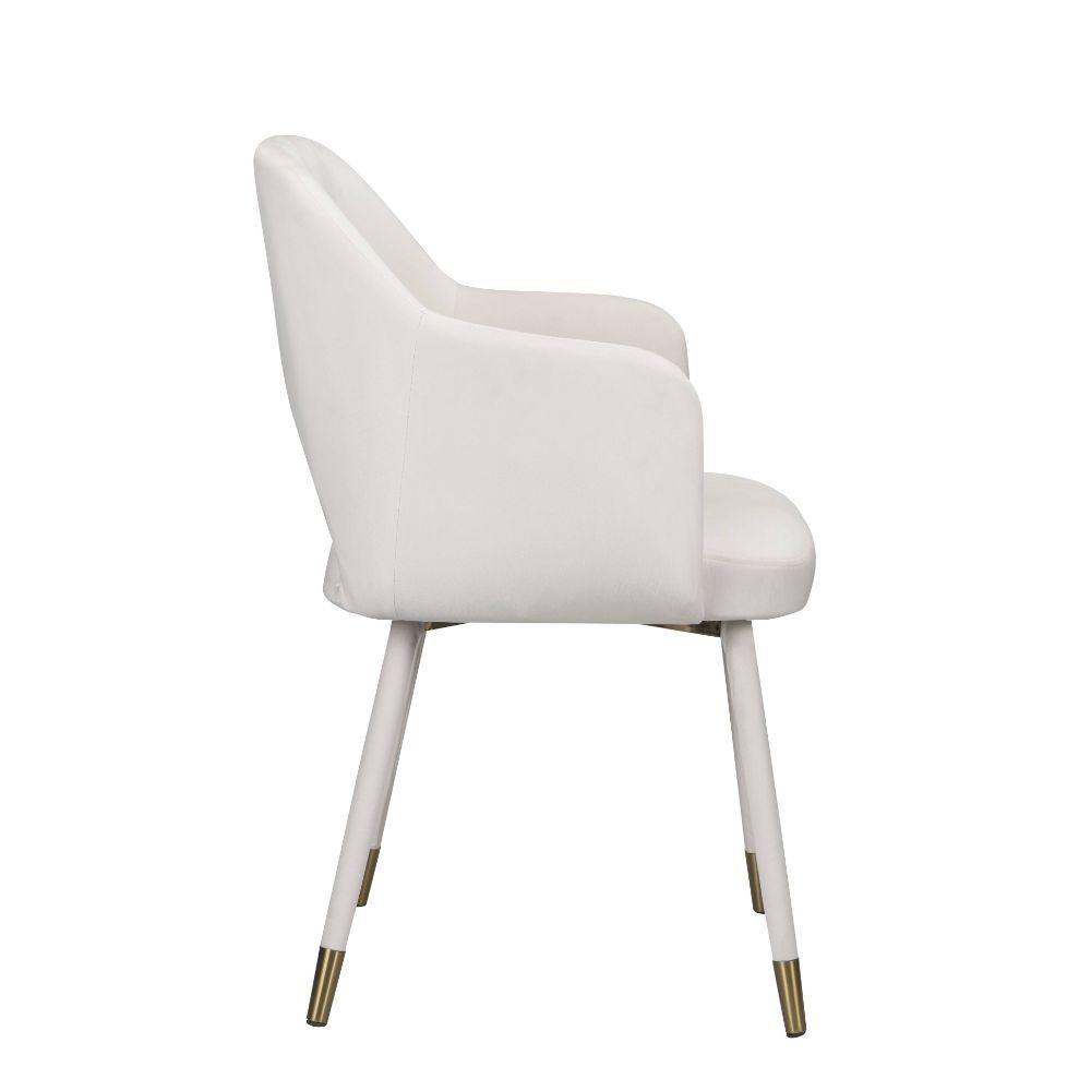 ACME Applewood Accent Chair, Cream Velvet & Gold