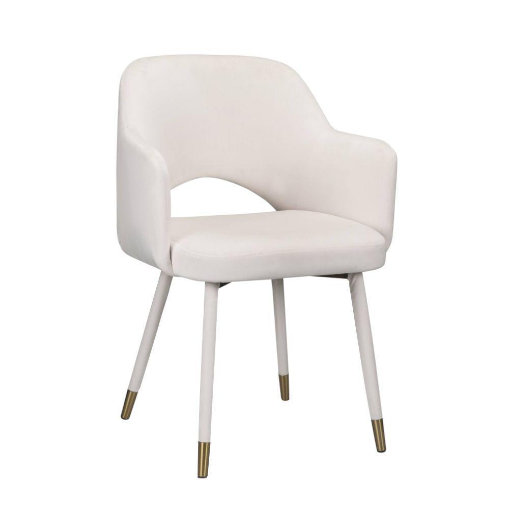 ACME Applewood Accent Chair, Cream Velvet & Gold