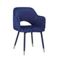 ACME Applewood Accent Chair, Ocean Blue Velvet & Gold