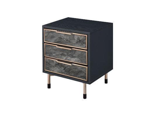 ACME Arbyrd Accent Table, Black & Champagne