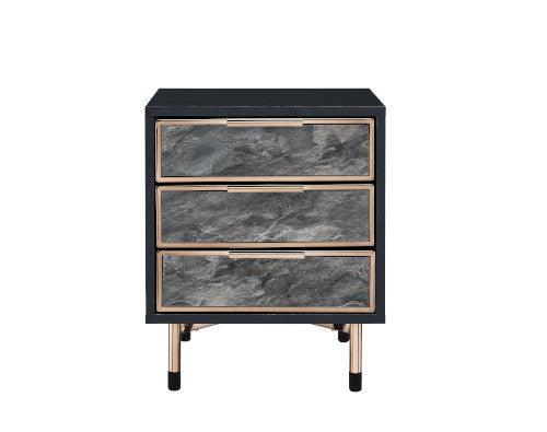 ACME Arbyrd Accent Table, Black & Champagne