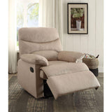 ACME Arcadia Recliner, Beige Fabric