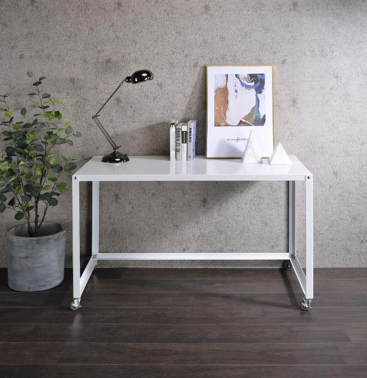 ACME Arcano Writing Desk, White Finish