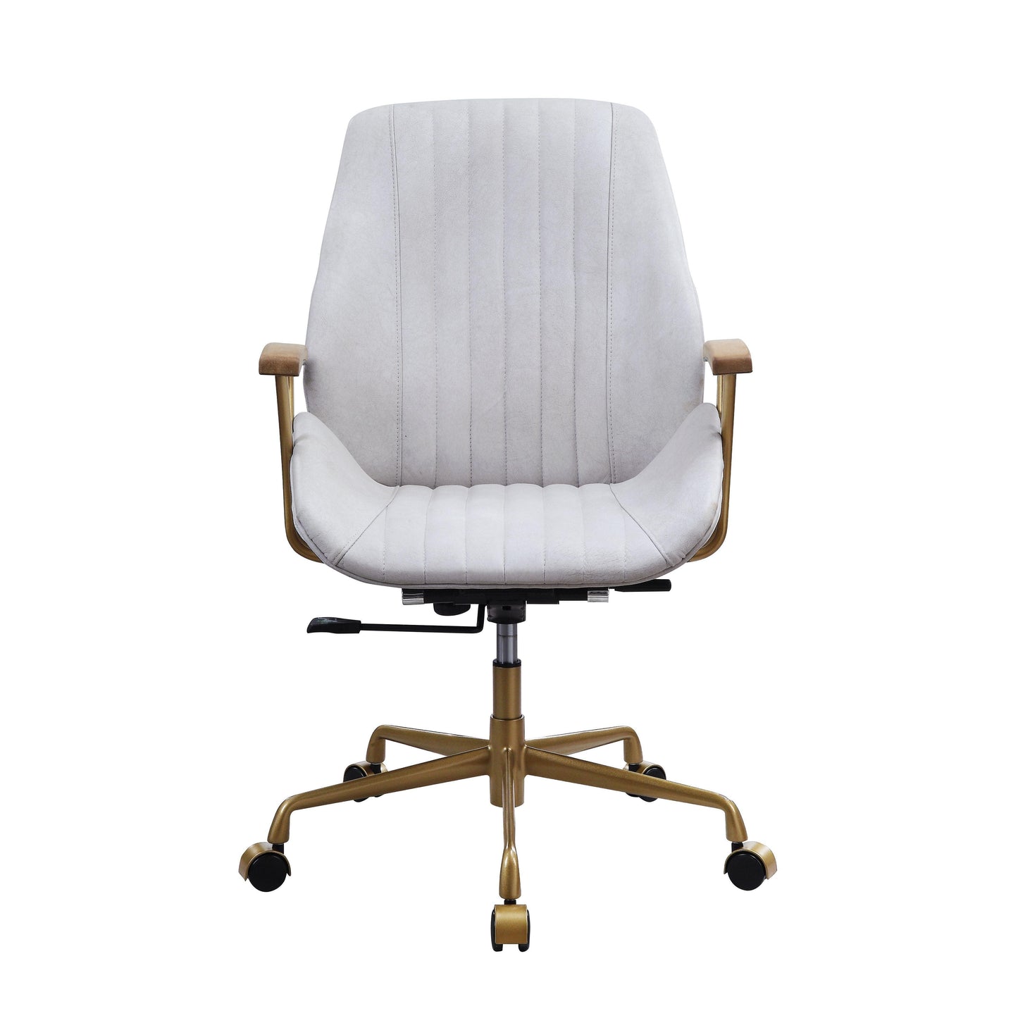 ACME Argrio Office Chair, Vintage White Top Grain Leather