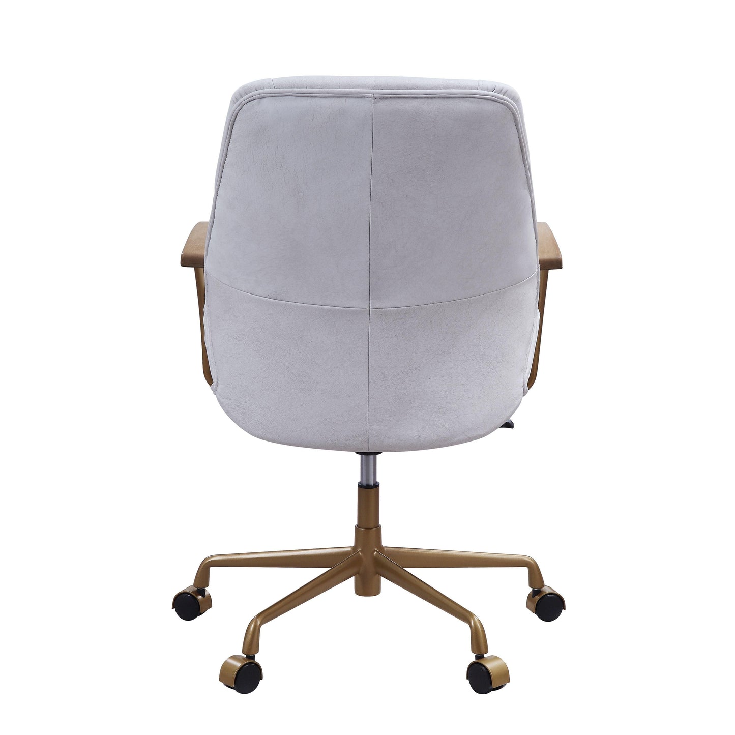 ACME Argrio Office Chair, Vintage White Top Grain Leather