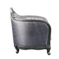 ACME Ariadne Chair w/1 Pillow, Fabric & Platinum