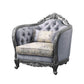 ACME Ariadne Chair w/1 Pillow, Fabric & Platinum