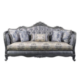 ACME Ariadne Sofa w/5 Pillows, Fabric & Platinum