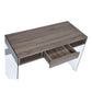 ACME Armon Desk, Gray Oak & Clear Glass