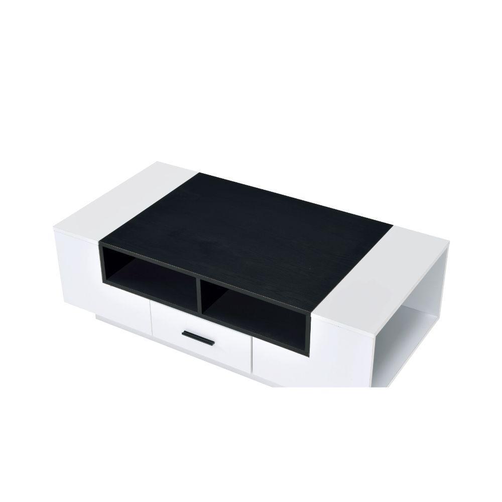 ACME Armour Coffee Table, White & Black