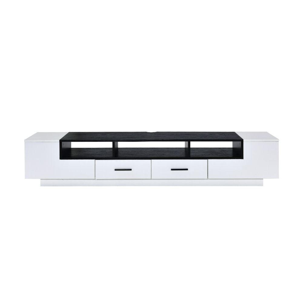 ACME Armour TV Stand, White & Black