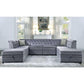 Bois II Modular Armless Chair, Gray Velvet